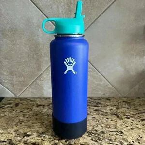 Hydro Flask 40oz Water Bottle with Straw Lid Purple H130671 Stainless Steel